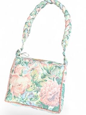 Vintage Quilted Floral Shoulder Bag